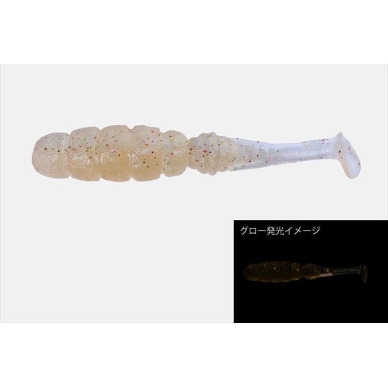 Jackall Worm Good Meal Shad 1.5inch Glow Crush Clear Krill