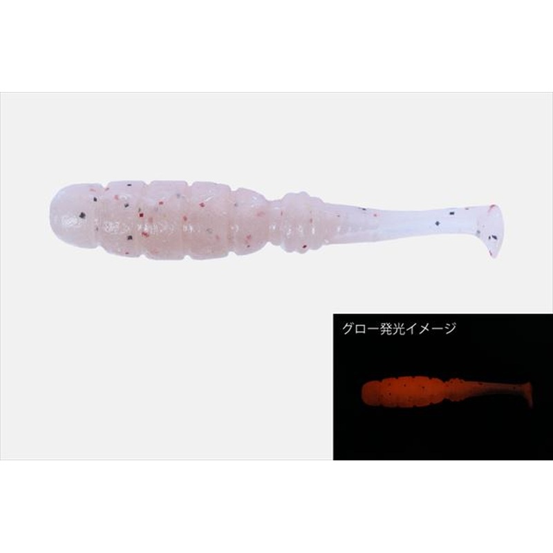 Jackall Worm Good Meal Shad 2.0inch Semi-raw Red Glow Krill