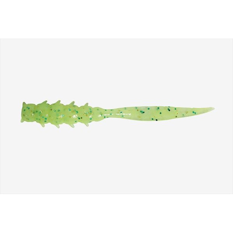 Jackall Worm Good Meal Skinny 2inch Hot Lime/Glow Chart