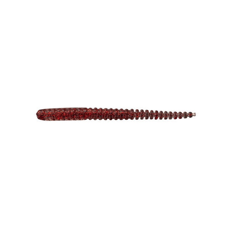 Jackall Worm Mellow Ring 2.5inch Clear Red Flake