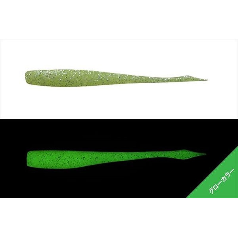 Jackall Worm Deka Kibi Nago 2.5inch Glow ChartSilver Flake