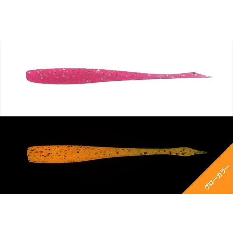 Jackall Worm Deka Kibi Nago 2.5inch Glow PinkSilver Flake