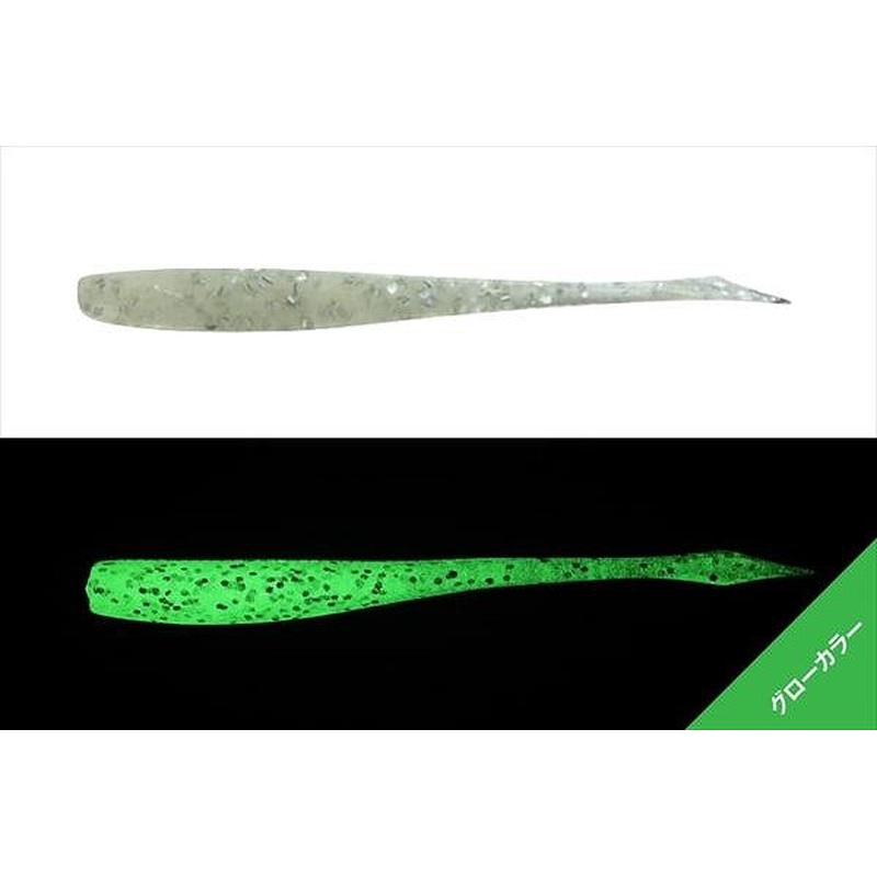 Jackall Worm Deka Kibi Nago 2.5inch Glow Silver Flake