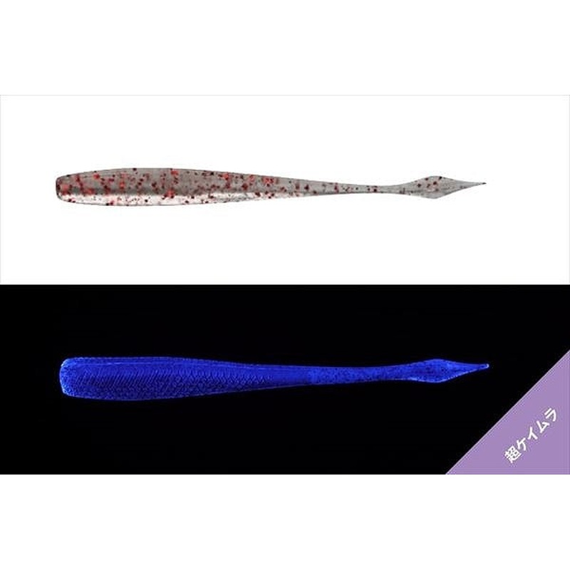 Jackall Worm Deka Kibi Nago 2.5inch Ultra Keimura Clear Red Flake