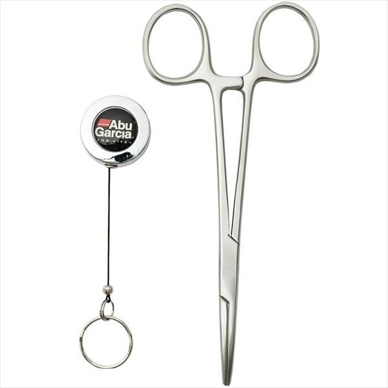 Abu Garcia Forceps with Pin On Reel Silver
