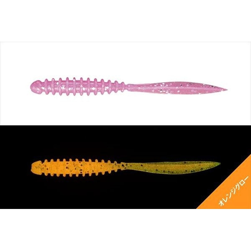 Jackall Worm Peke Ring 2.0inch Glow Pink Silver Flake