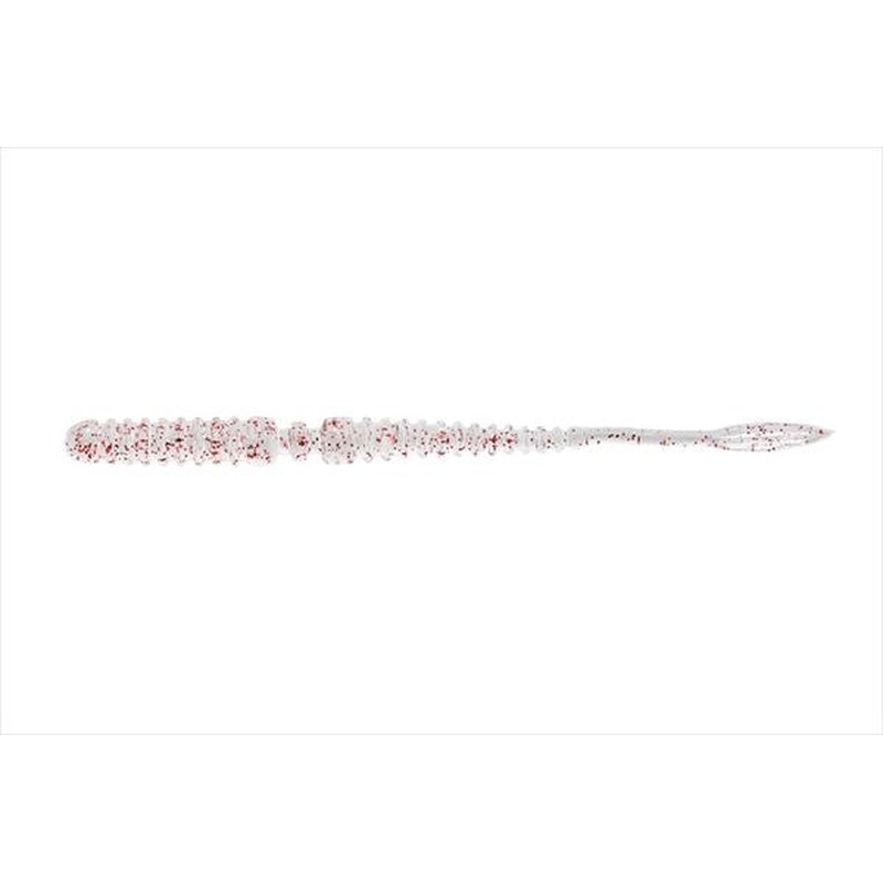 Jackall Worm Peke Ring Tide Max 2.7inch Clear Red Flake