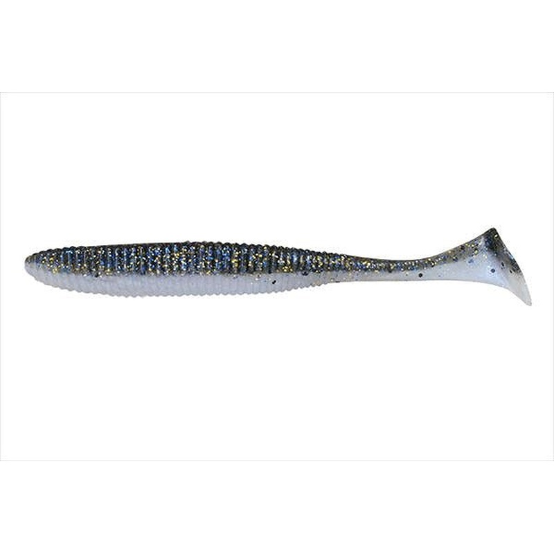 Jackall Worm Rhythm Wave 3.8inch Bluegill/Pearl White