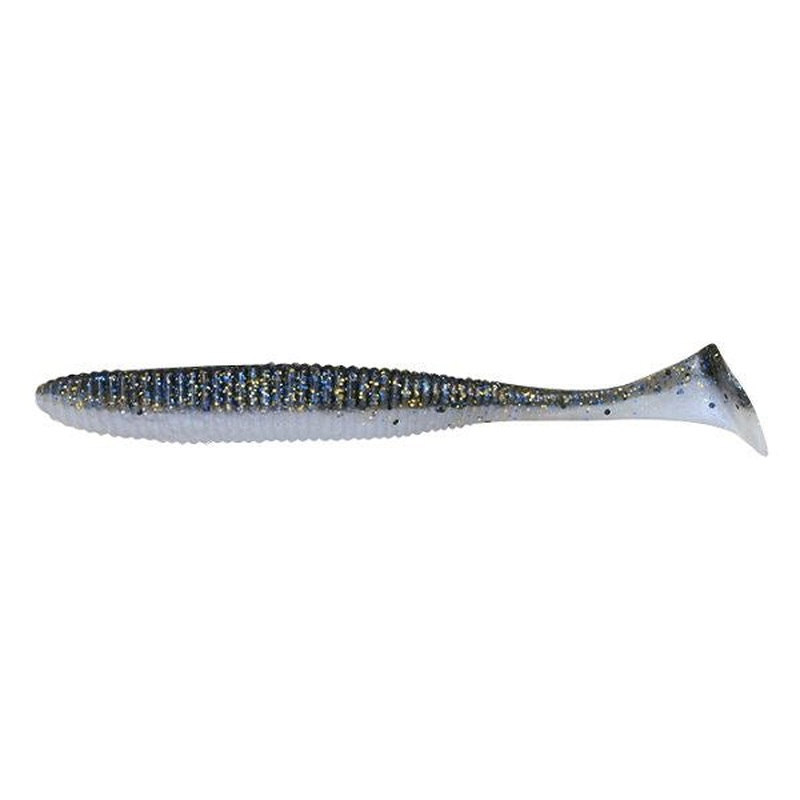 Jackall Worm Rhythm Wave 4.8inch Bluegill/Pearl White