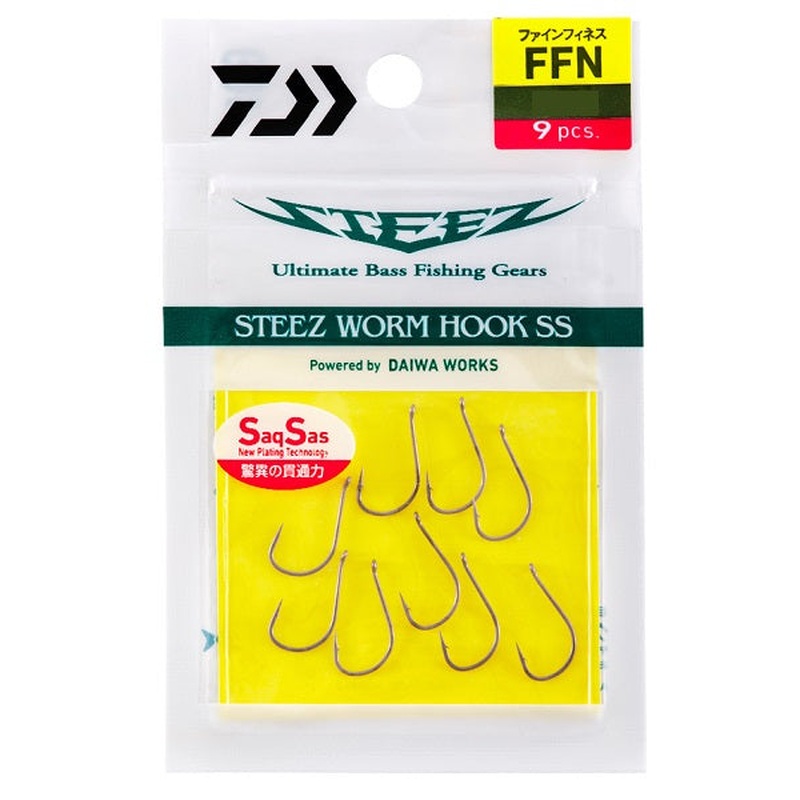 Daiwa Steez Worm Hook SS (Saxus) Fine Finesse #4