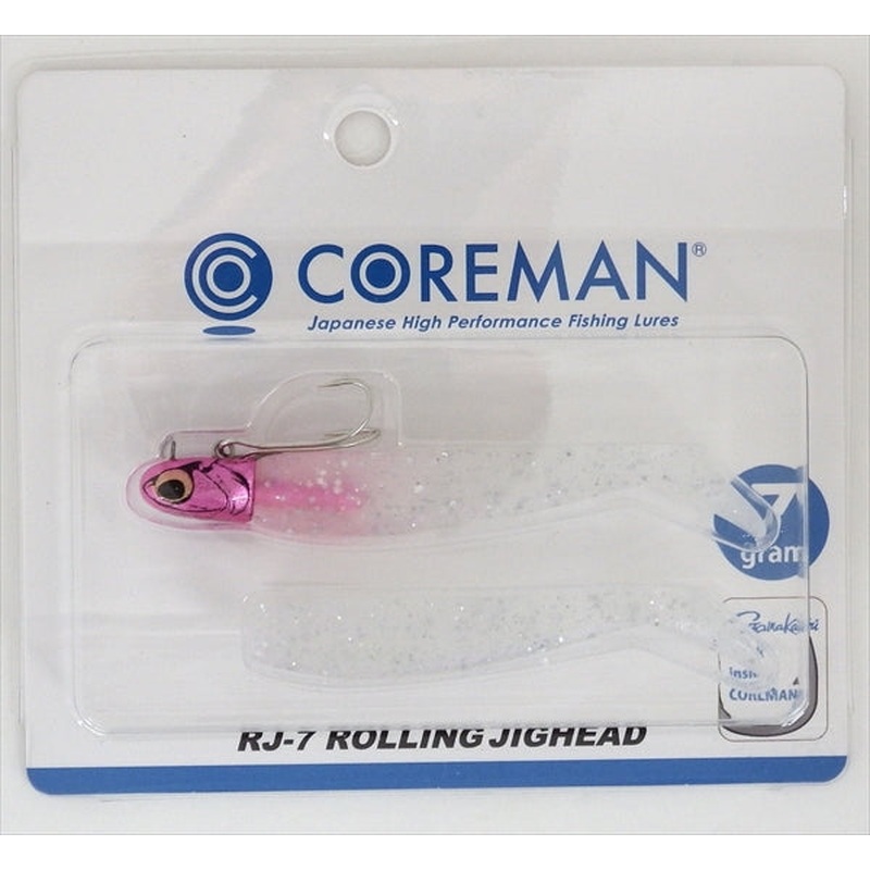 Coreman Worm RJ-7 Rolling Jig Head #064 Pink Head/Keimura Pearl