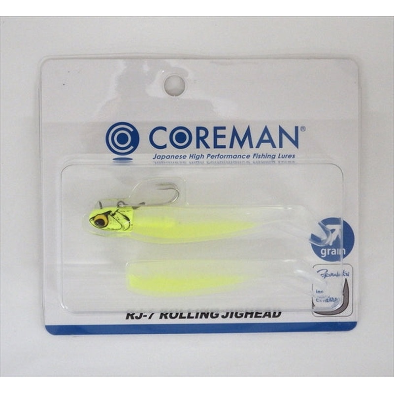 Coreman Worm RJ-7 Rolling Jig Head #065 Chart Head/Chart Pearl