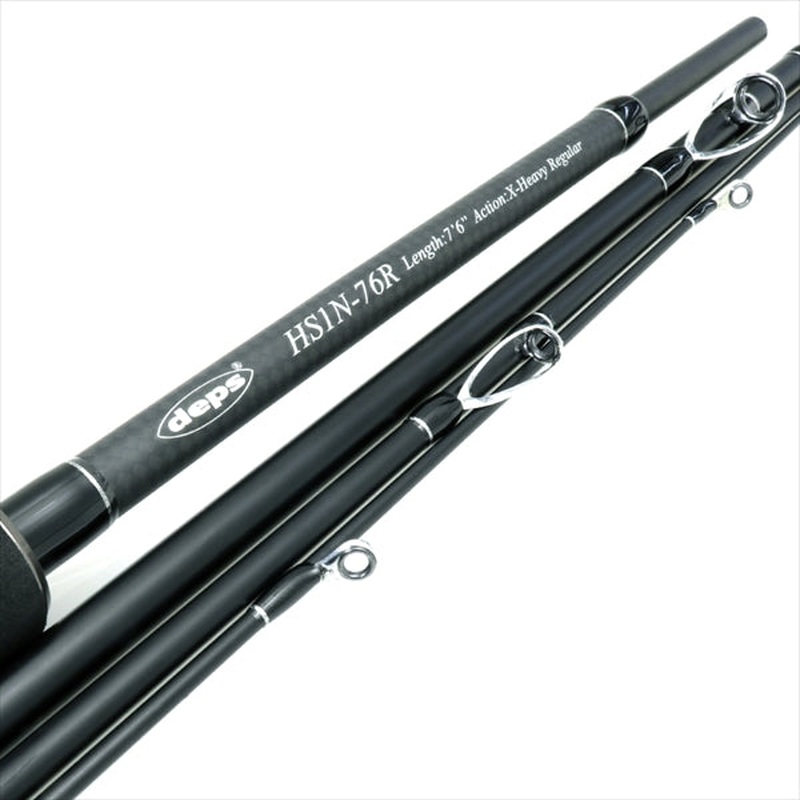 Deps Bass Rod Huge Custom HS1N-76R (Spinning 4 Piece)