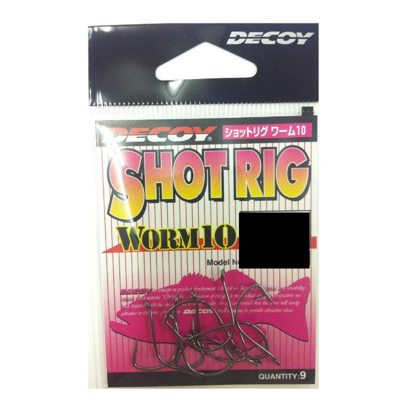 Decoy Worm Hook WORM 10 Shot Rig #6
