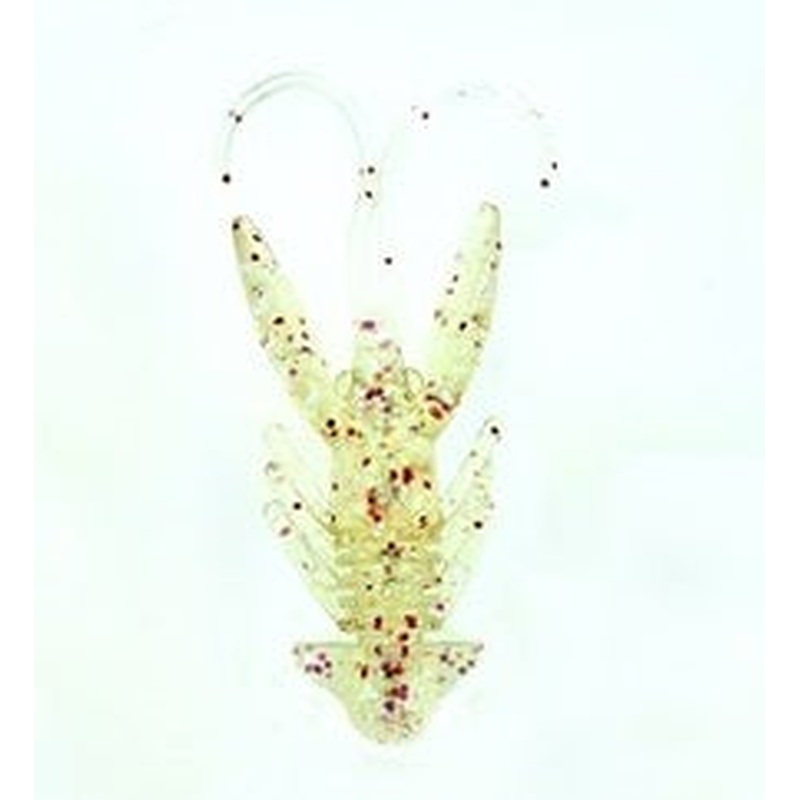 Berkley SW Inch Hog 1.5inch Clear Red Hologram Flex