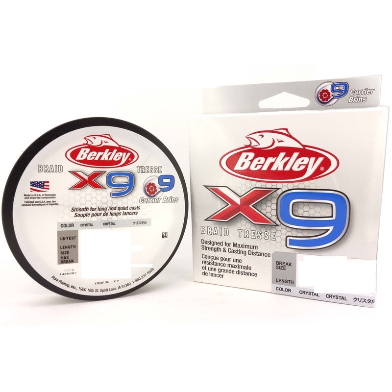 Berkley X9 100lb #8 270m Crystal