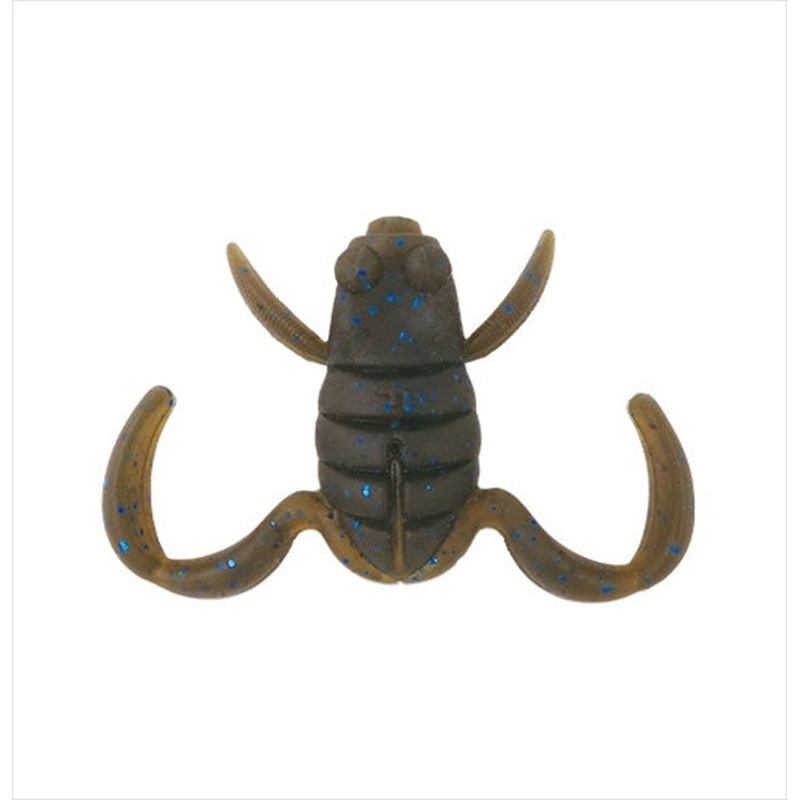 Bottomup Worm Scooper Frog Baby Dark Cinnamon Blue Flake