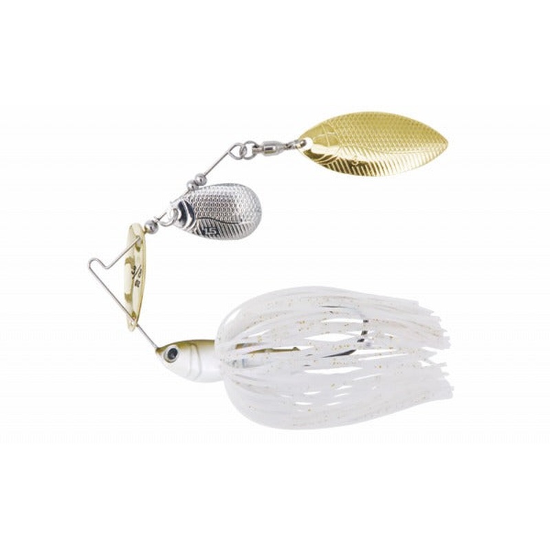 Bottomup Spinnerbait ChiBeeble 3/8oz Tandem Willow Aurora White