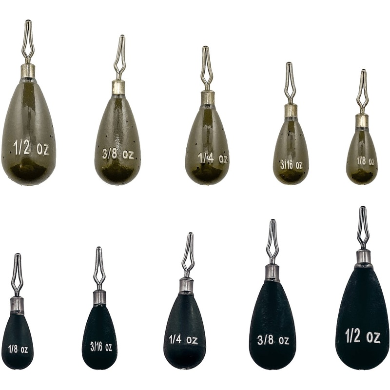 Departure Outdoors Tungsten Tear Drop - Drop Shot Weights - 5 Pack