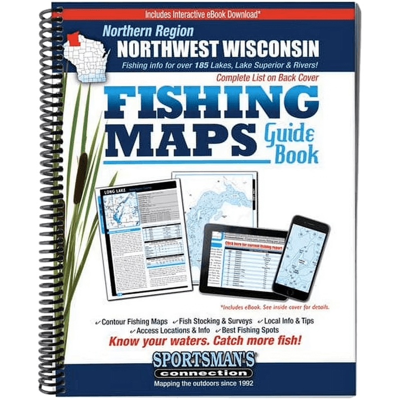SPORTSMAN'S CONNECTION - NORTHWEST WISCONSIN FISHING MAPS GUIDE BOOK
