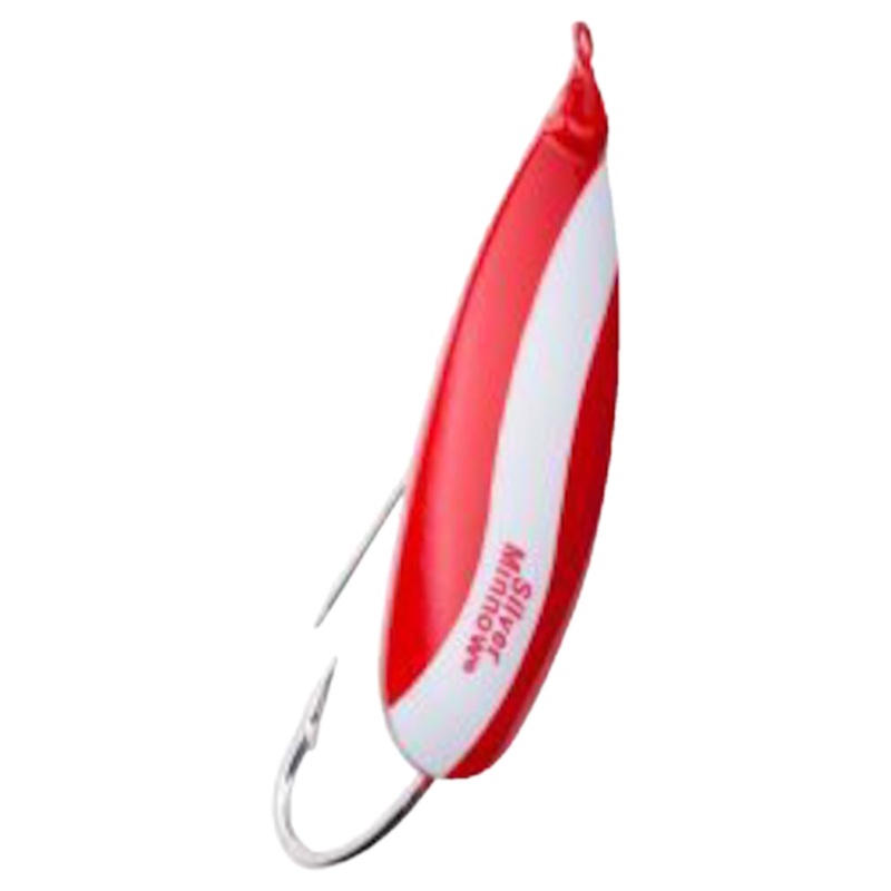 SILVER MINNOW 3/4OZ RED WHITE