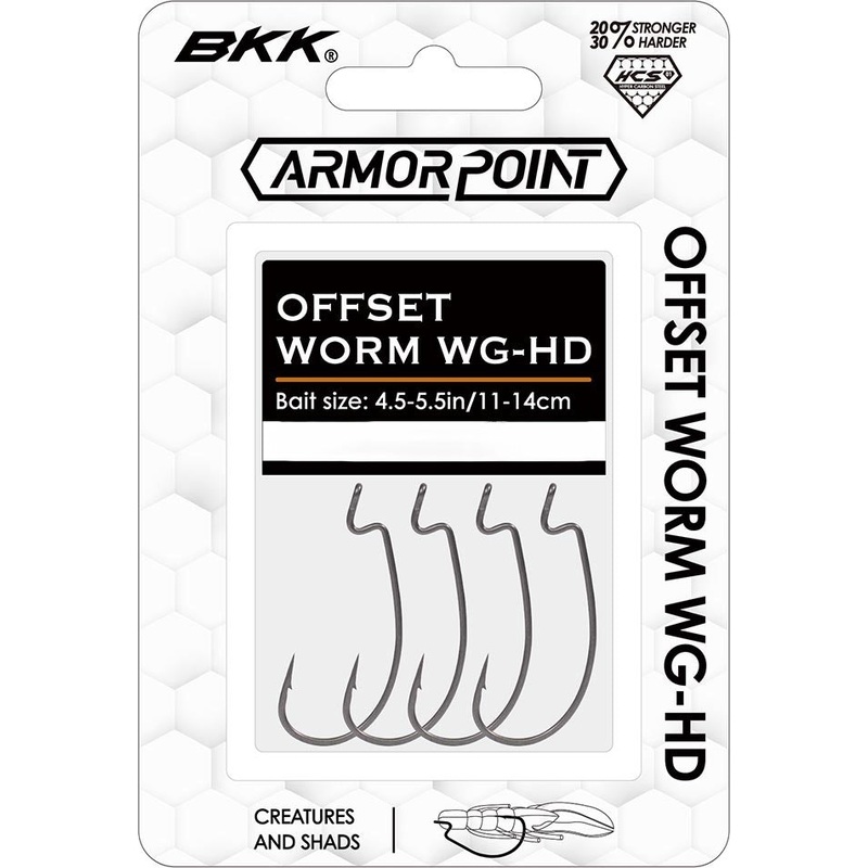 BKK Armor-Point Offset Wide Gap HD Worm Hooks