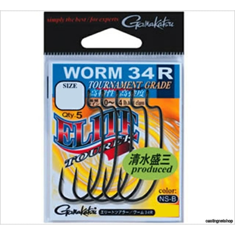 Gamakatsu Elite Tourer Worm 34R #1/0