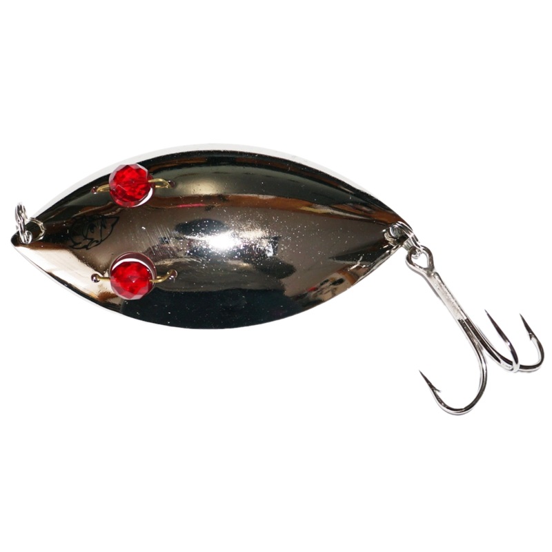 RED EYE WIGGLER SPOON  2-1/4" 1/2OZ BRASS