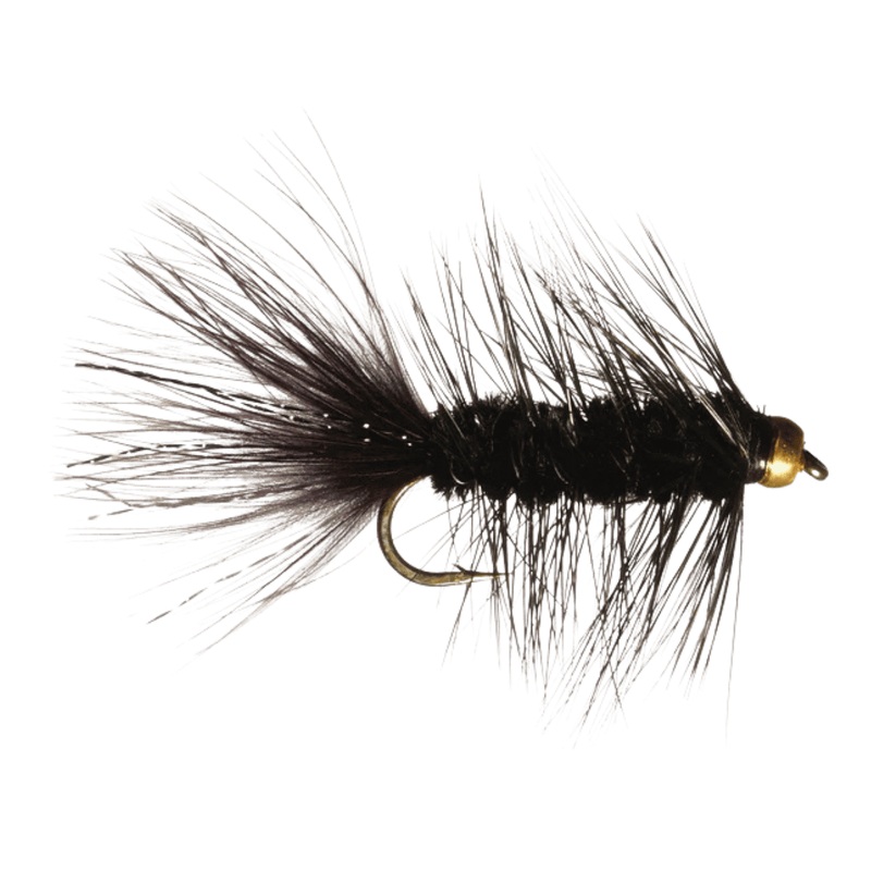 RAINY`S BEADHEAD WOOLY BUGGER BLACK - SIZE 8