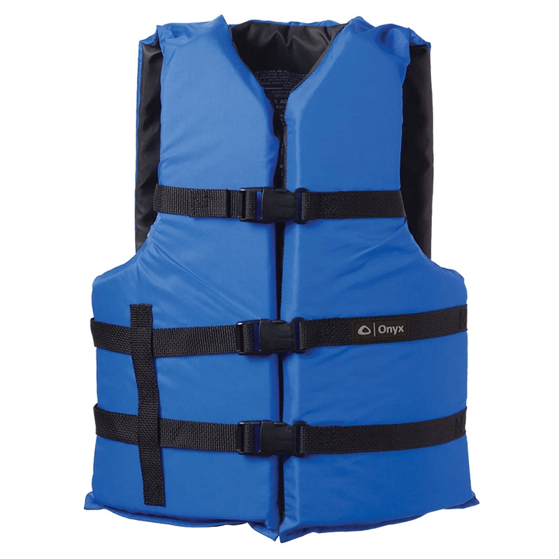 ONYX ADULT GENERAL PURPOSE LIFE JACKET - BLUE - OVERSIZE