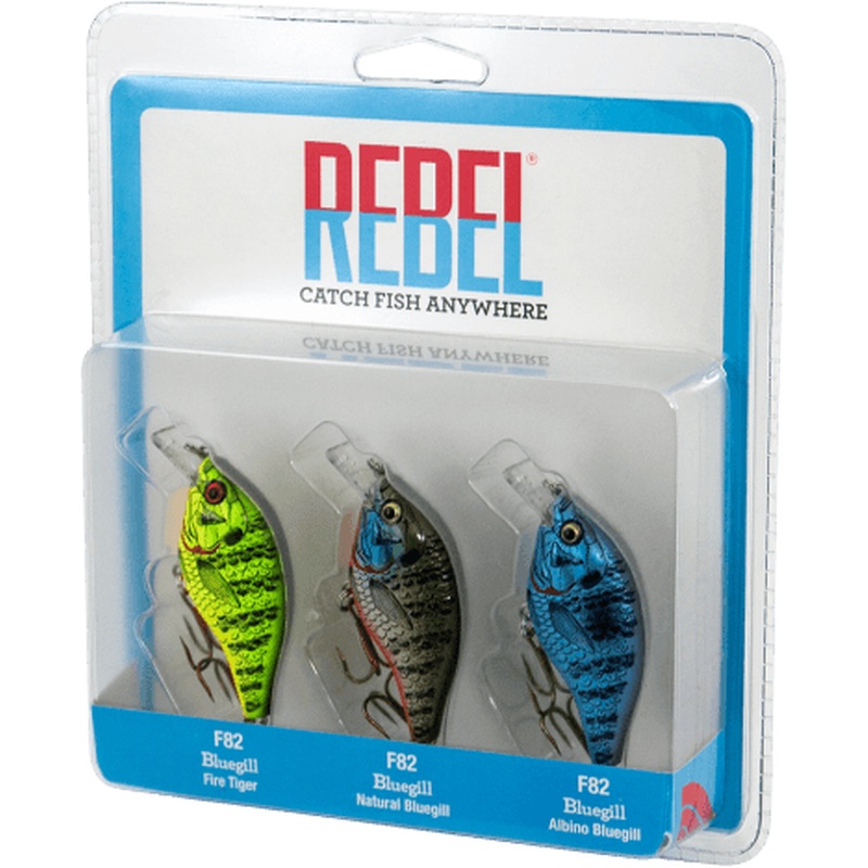 Rebel Bluegill Squarebill Crankbait 3-Piece Variety Pack