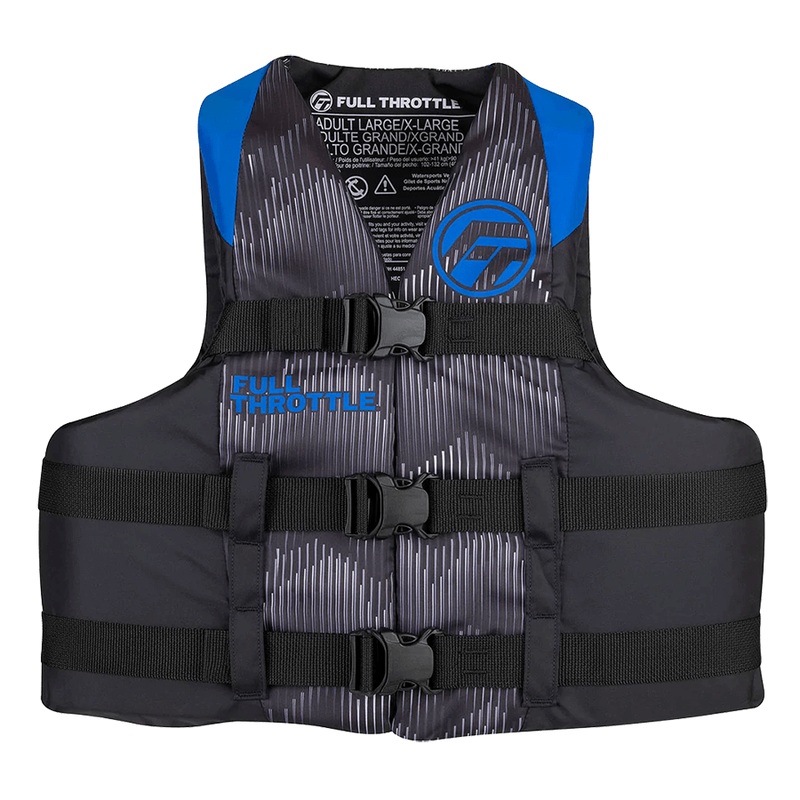 FULL THROTTLE ADULT NYLON LIFE JACKET - BLUE