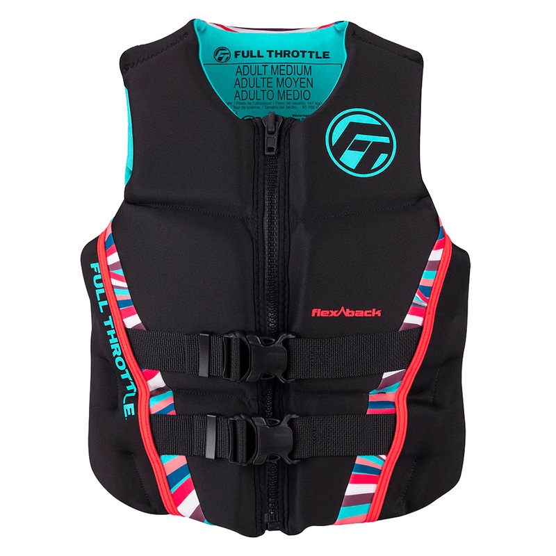 FULL THROTTLE WOMEN'S RAPID-DRY FLEX-BACK LIFE JACKET - PINK