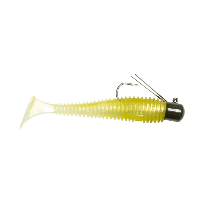 Lunkerhunt Pre-Rigged Finesse Swimbait 3 inch Paddle Tail Swimbait