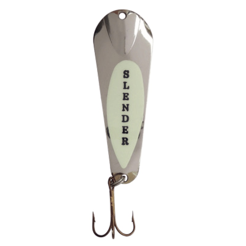 CUSTOM JIGS & SPINS SLENDER SPOON 1/8 OZ - SILVER GLOW