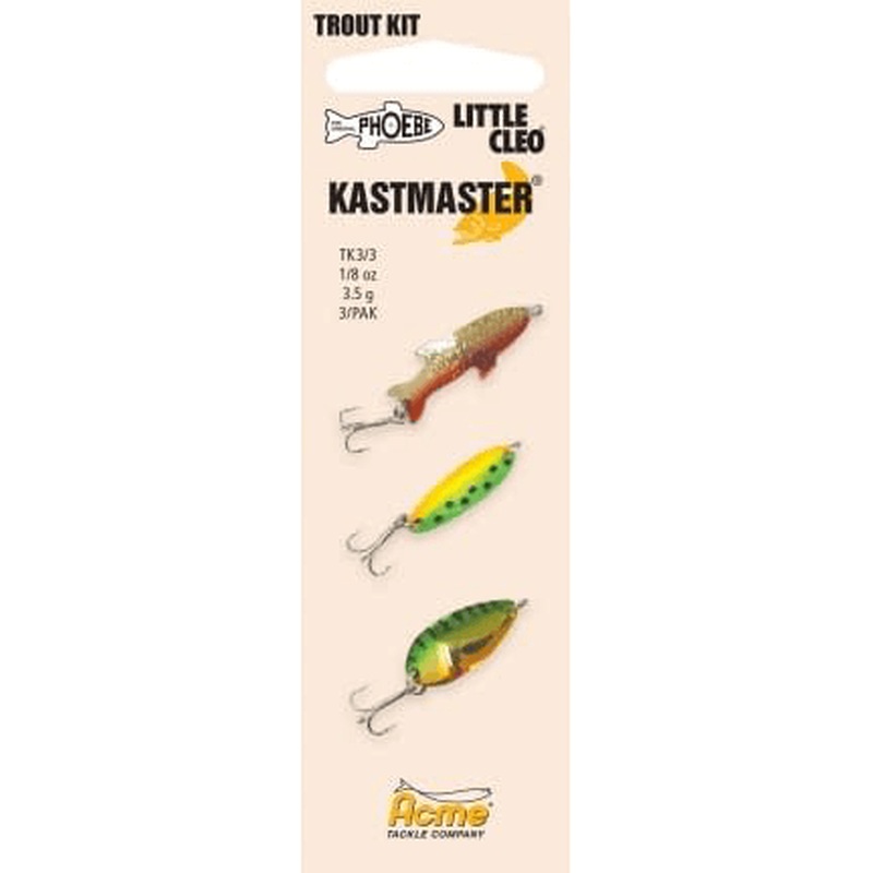 3-PIECE TROUT SPOON MULTI PACK - 1/8 oz