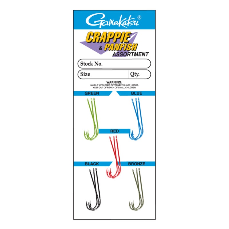 Gamakatsu Multi-Color Crappie & Panfish Hook Assortment