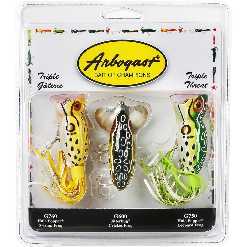 Arbogast Triple Threat Classic Topwaters Variety Pack