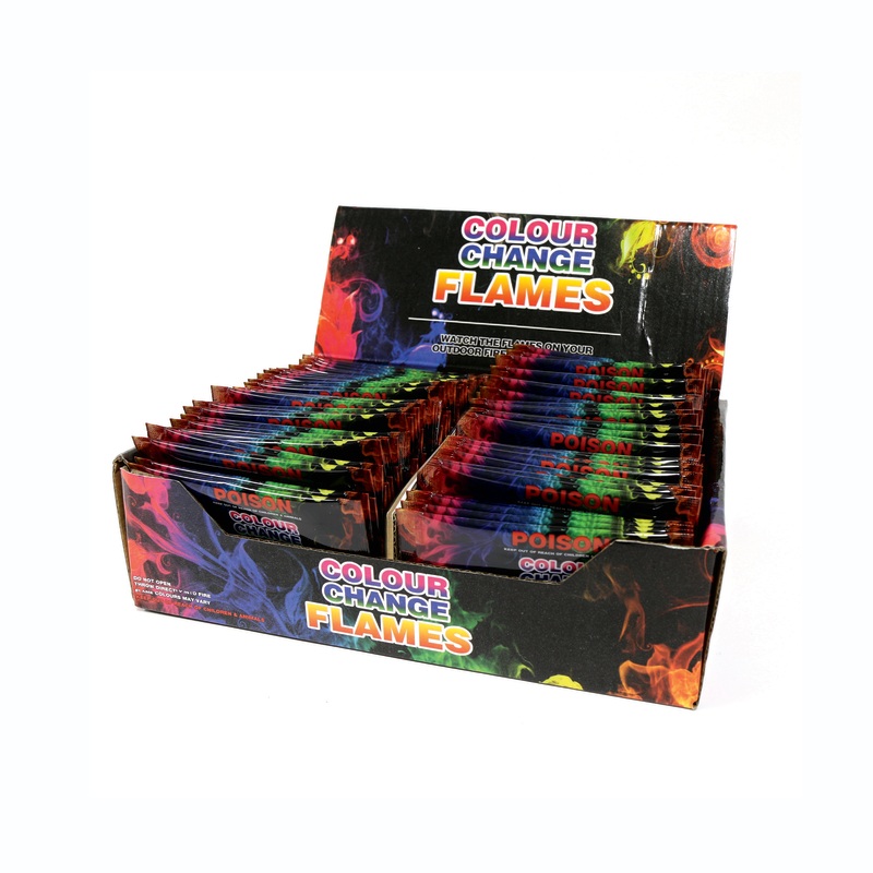 OZTRAIL COLOUR CHANGE FLAMES 25G 50 PACK PDQ