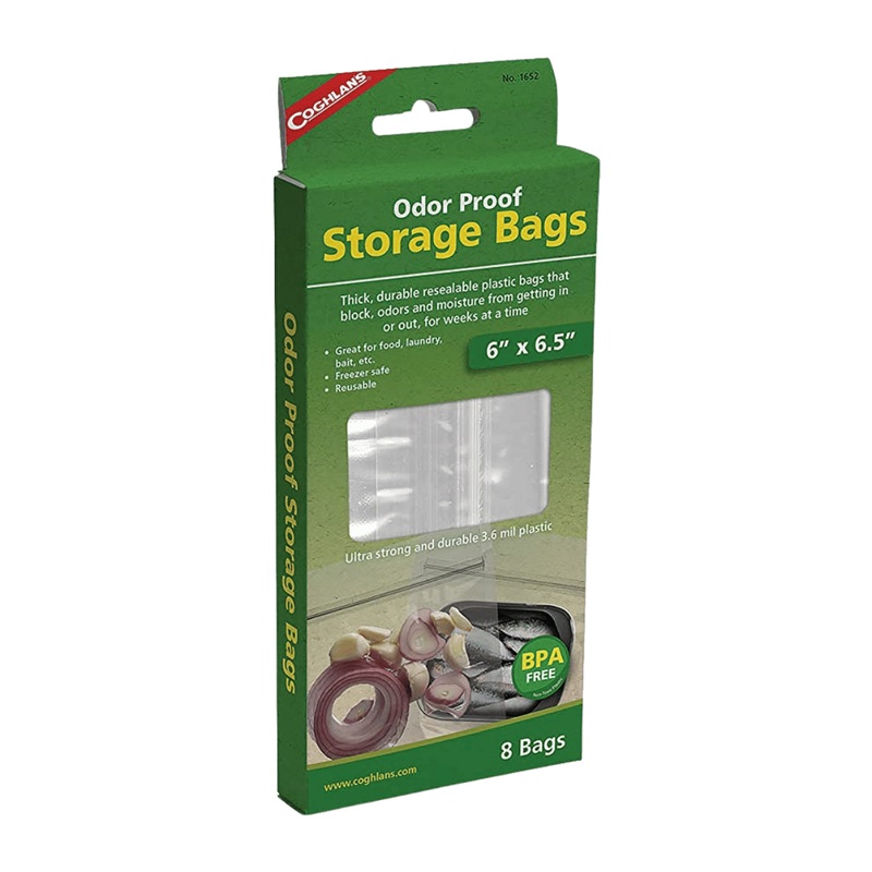 COGHLANS ODOR PROOF STORAGE BAGS - 6" X 6.5"