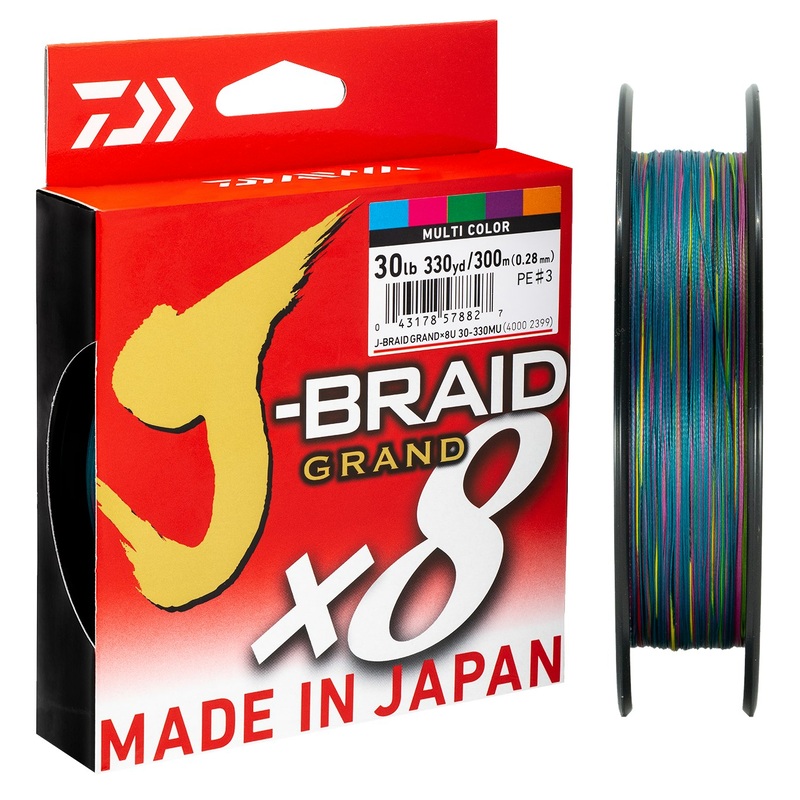 Daiwa J-Braid 8 Grand - Multi-Colour Line