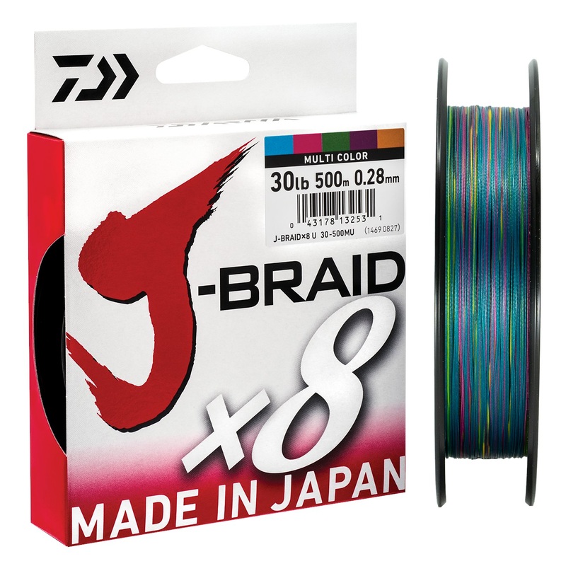 Daiwa J-Braid 8 - Multi-Colour Line