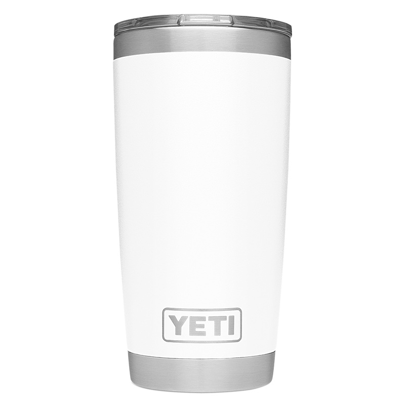 YETI RAMBLER 20 OZ WITH MAGSLIDER LID - WHITE