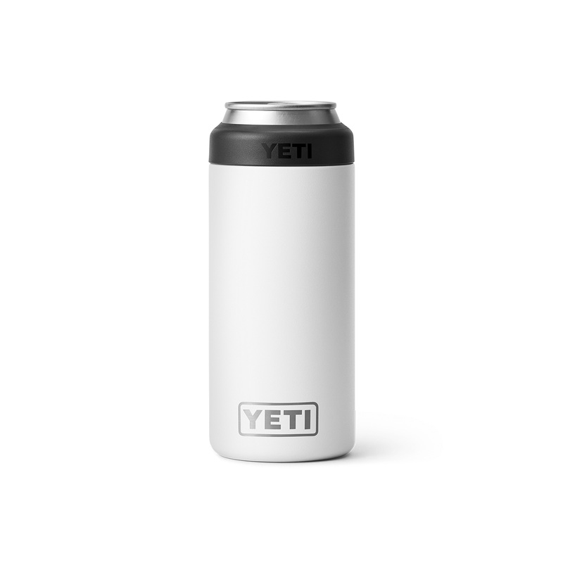 YETI 12OZ COLSTER SLIM CAN INSULATOR - WHITE