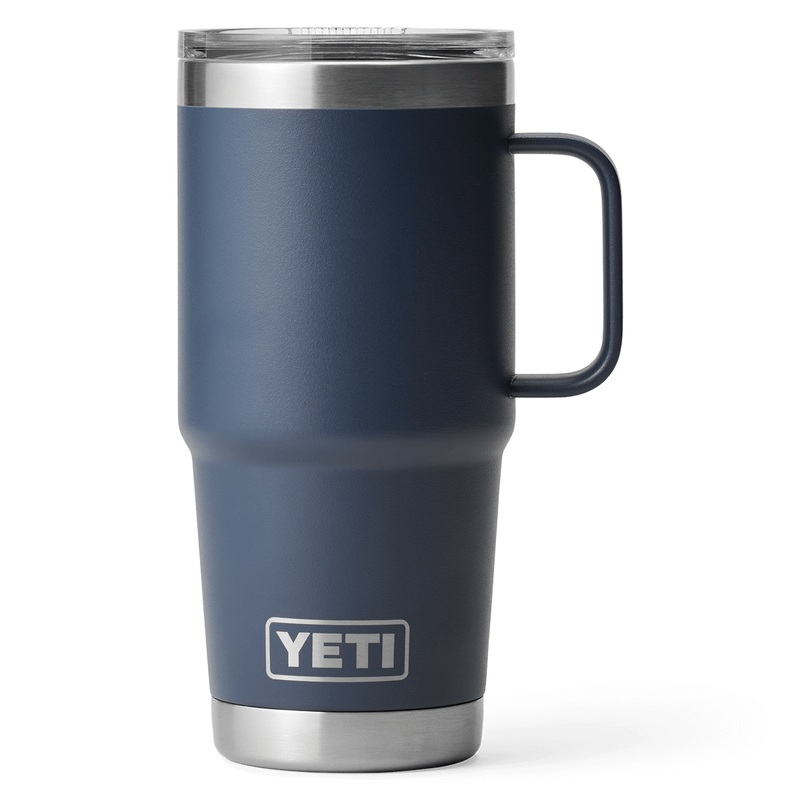 YETI RAMBLER 20 OZ TRAVEL MUG WITH STRONGHOLD LID - NAVY