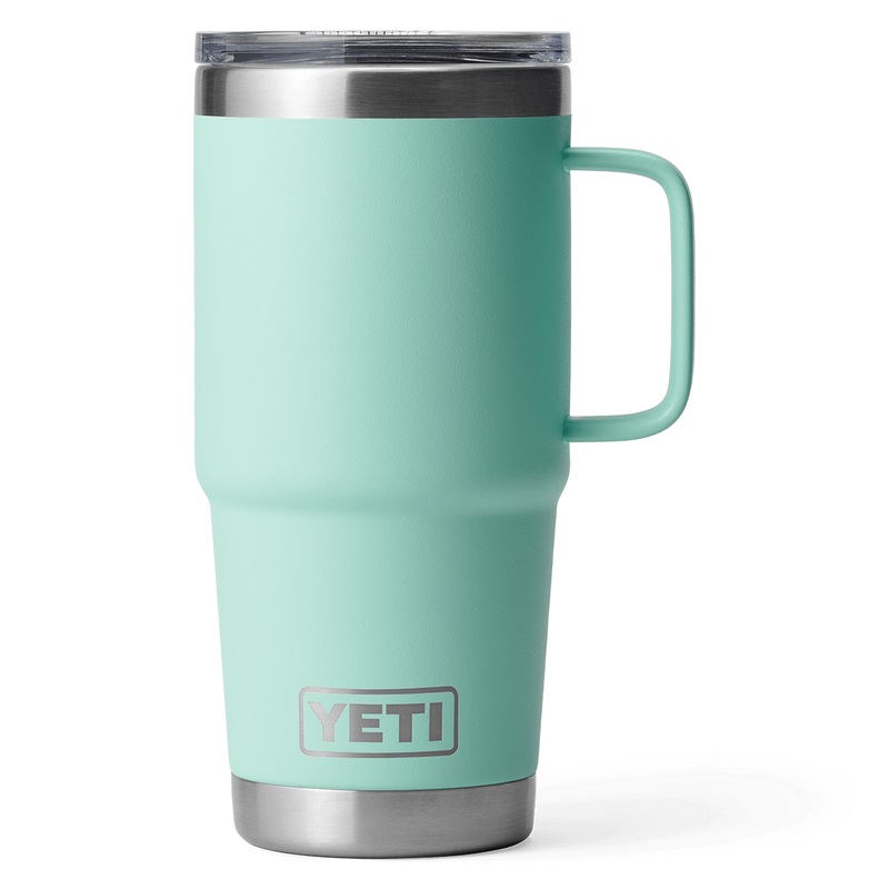 YETI RAMBLER 20 OZ TRAVEL MUG WITH STRONGHOLD LID - SEAFOAM