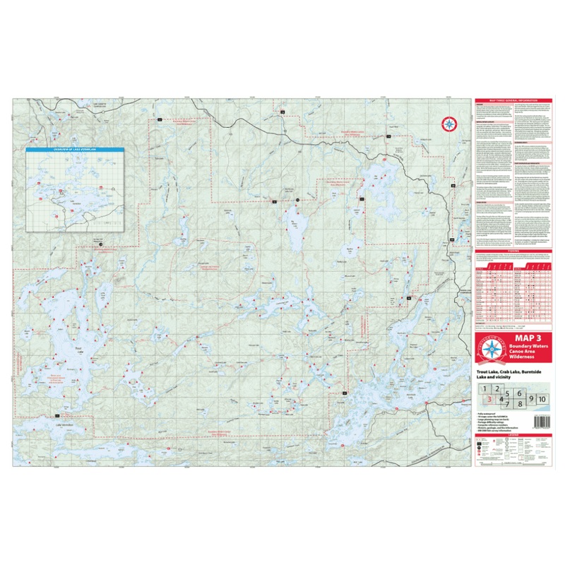 VOYAGEUR BWCA MAP 3  ECHO TRAIL REGION