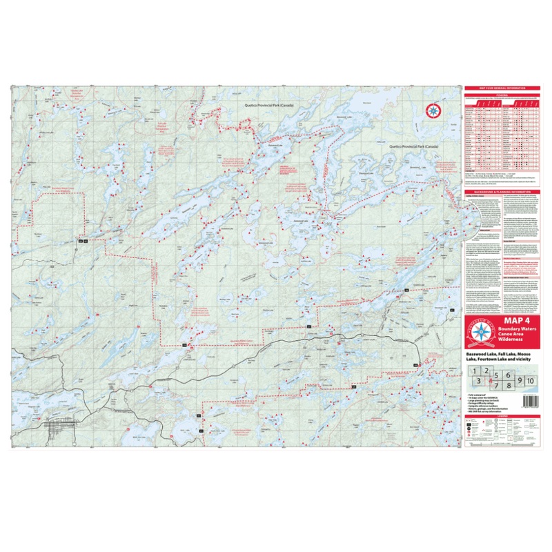 VOYAGEUR BWCA MAP 4  FERNBERG ROAD TO BASSWOOD LAKE