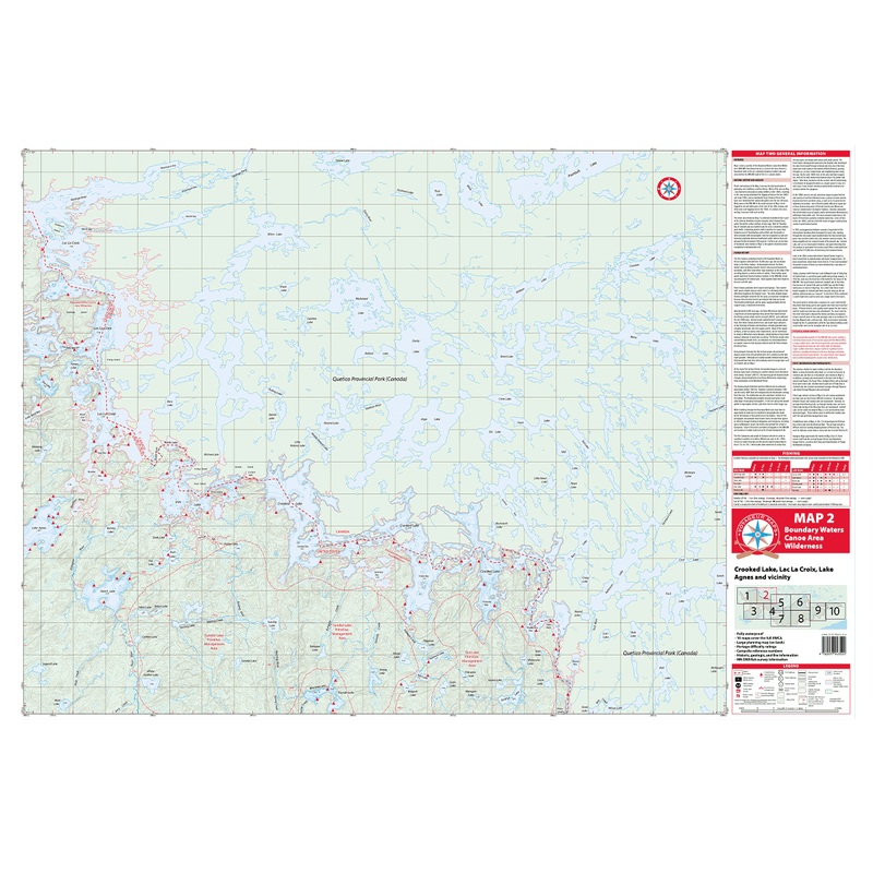 VOYAGEUR MAPS BWCA MAP 2  LAC LA CROIX TO CROOKED LAKE