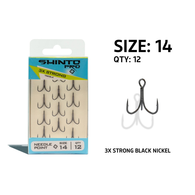 Shinto Pro 3X Strong Black Nickel Trebles